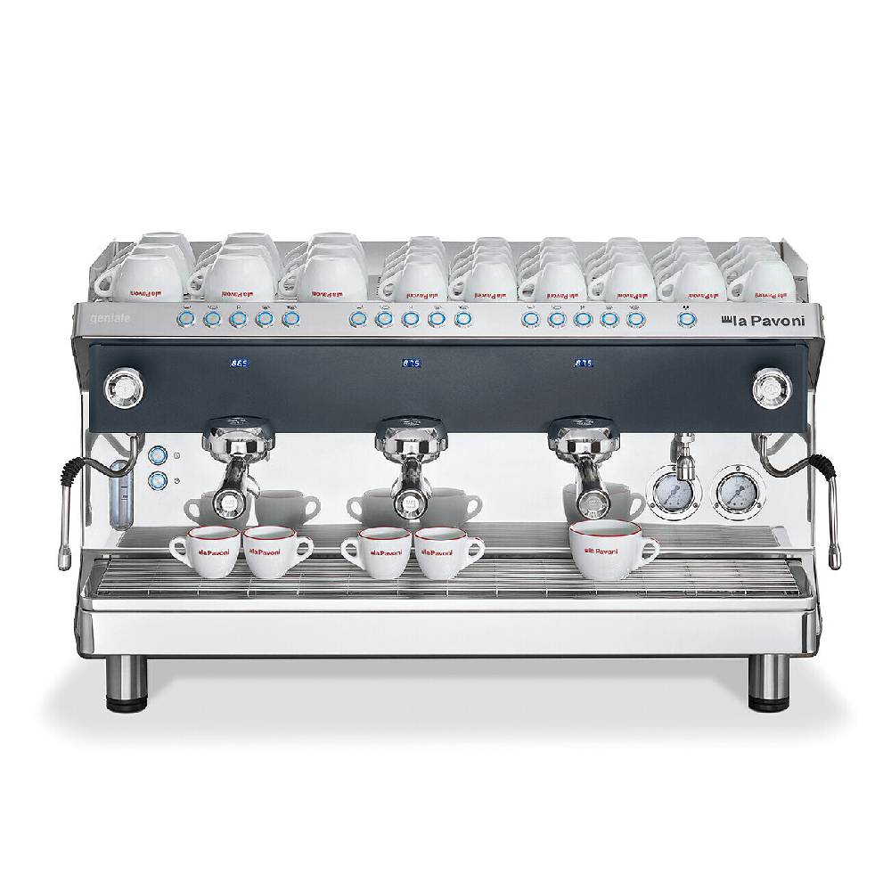 La Pavoni GENIALE VOLUMETRICA 3 GRUPPI NERA Presa