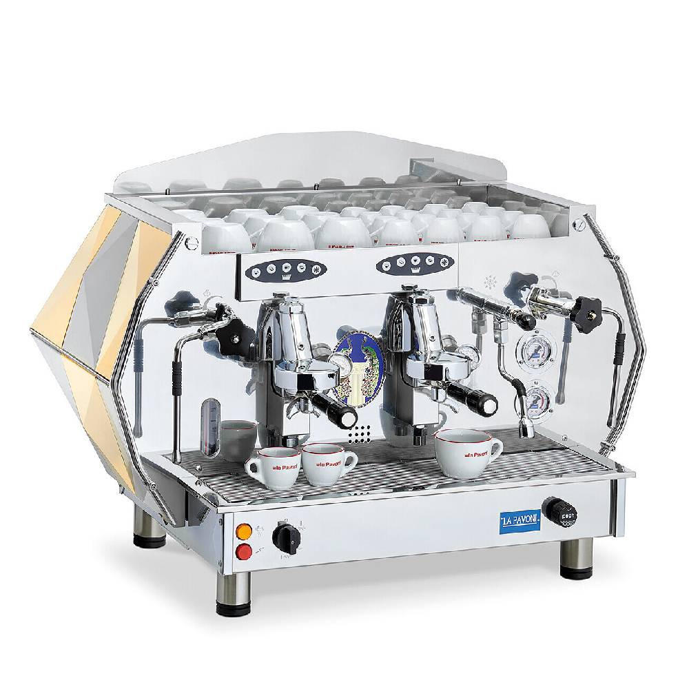 La Pavoni DIAMANTE E61 VOLUMETRICA 2 GRUPPI ORO Italia