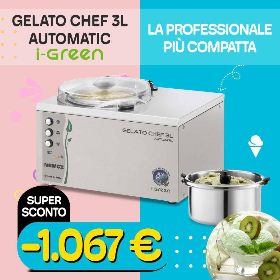 Nemox Gelato Chef 3L Automatic i-Green Moda