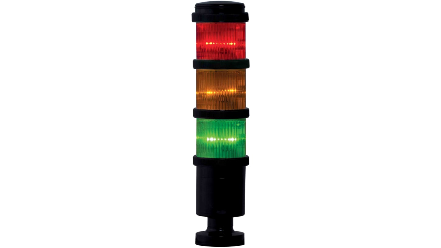 Rs-Online Torretta di segnalazione RS PRO 110 V c.a. LED lenti Rosso/Verde/Ambra Convenienza