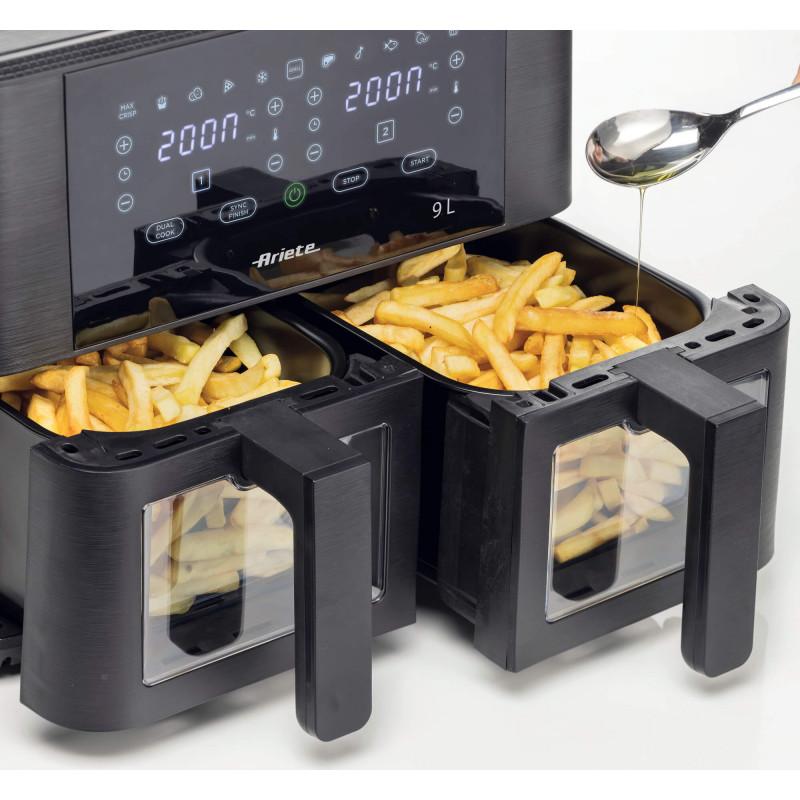 Ariete FRIGGITRICE AD ARIA 9L DOPPIO CESTELLO CON VETRO In Vendita