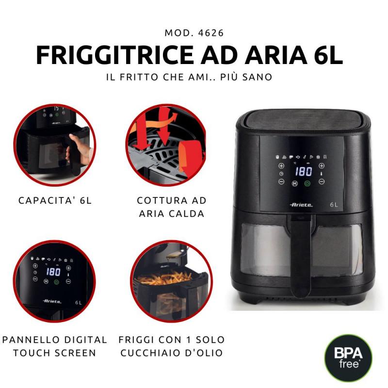 Ariete FRIGGITRICE AD ARIA 6 LITRI CON VETRO Negozio