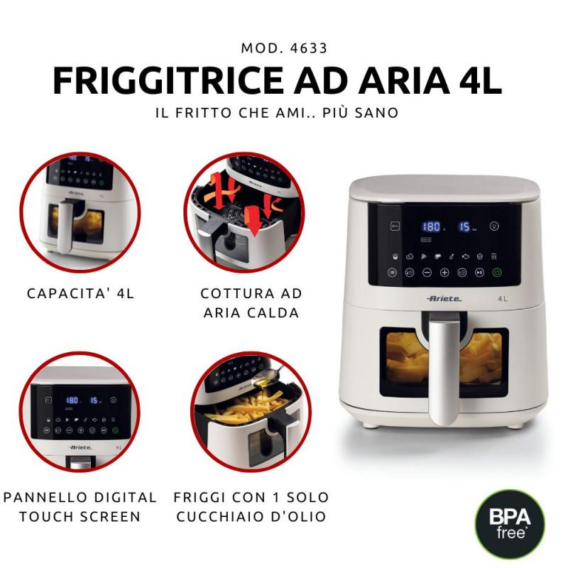 Ariete FRIGGITRICE AD ARIA 4LITRI CON VETRO Moda