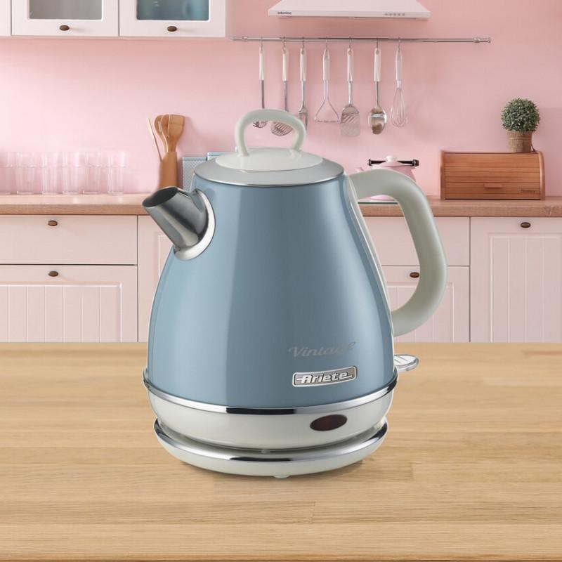Ariete BOLLITORE ELETTRICO 1 LITRO VINTAGE CELESTE Consegna Veloce