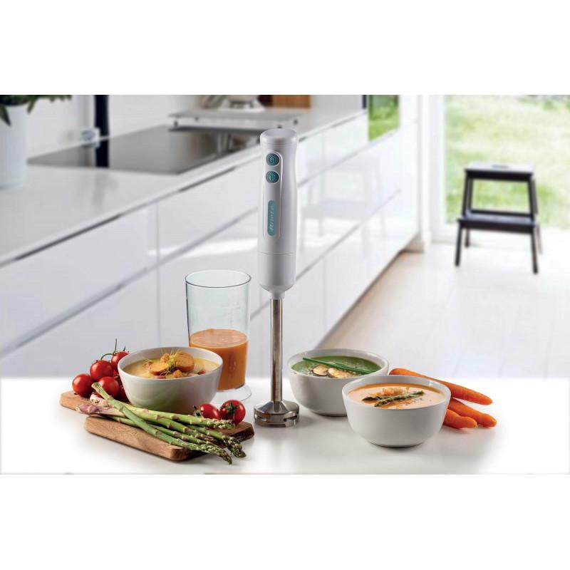 Ariete FRULLATORE A IMMERSIONE CON LAMA IN ACCIAIO INOX BIANCO &AMP; CELESTE In Vendita