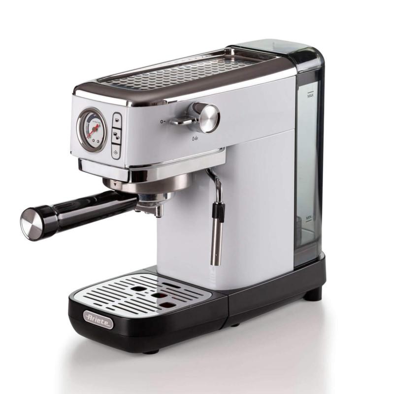 Ariete MACCHINA DA CAFFè ESPRESSO IN METALLO CON MANOMETRO BIANCO Sostegno trimestrale