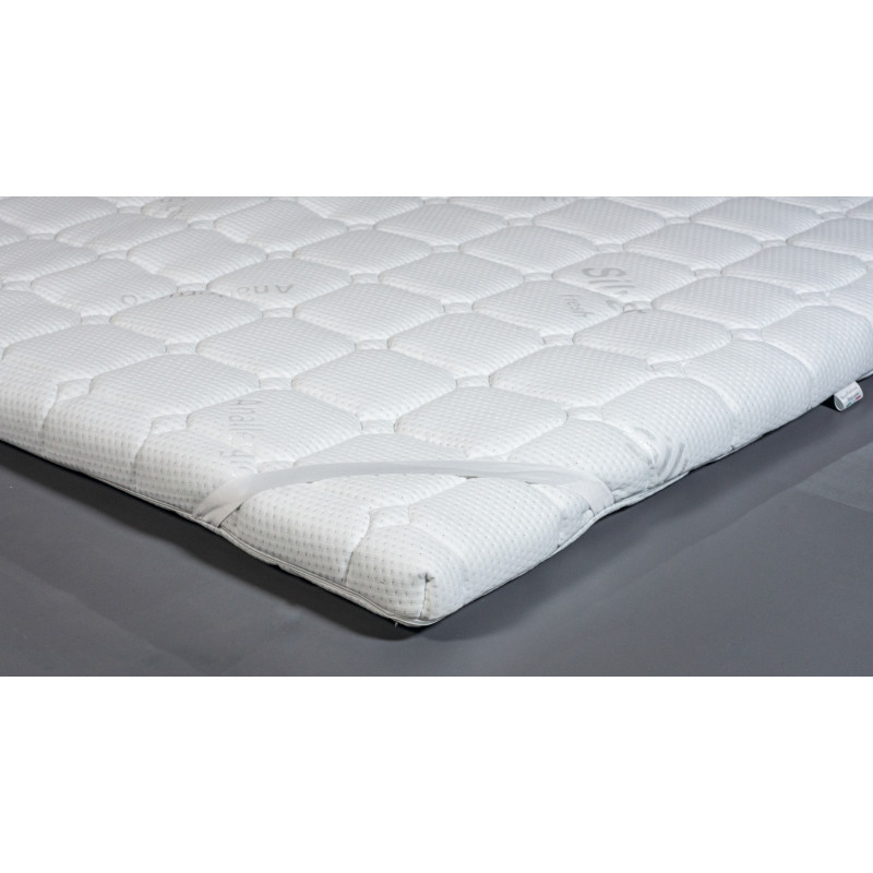 Materasso TOPPER MEMORY - 6 cm Anallergico Memory Fresh 100% Policotone 3D Air Made in Italy (VARIE MISURE) Nuovo