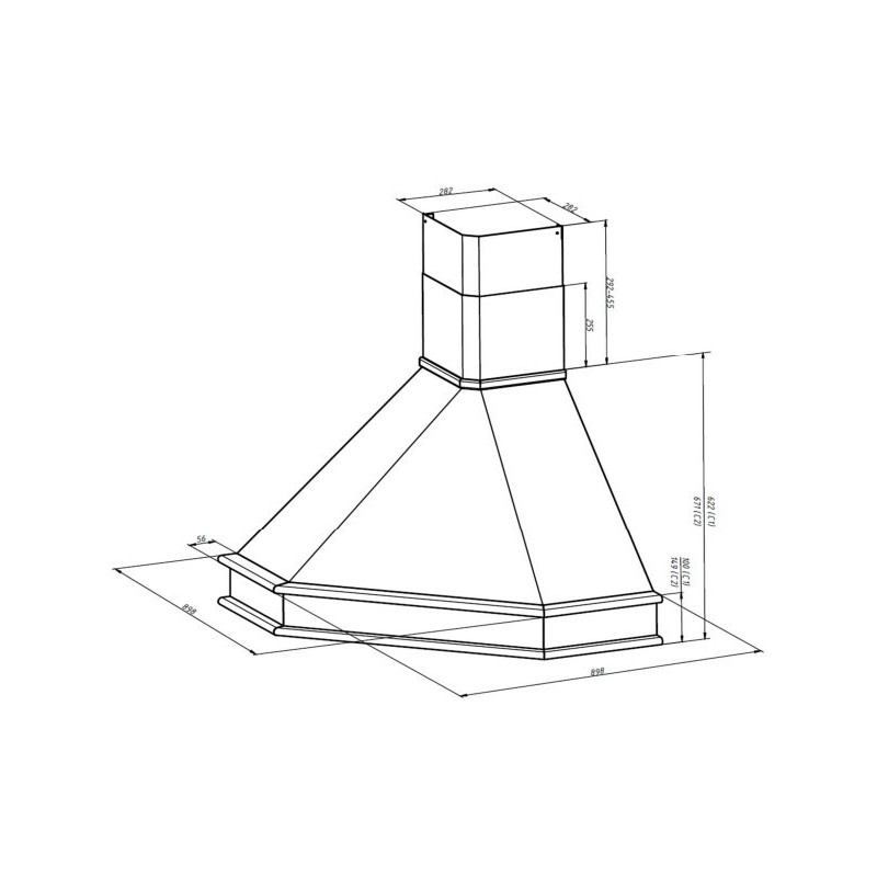 FABER S.p.A. Ranch Angolo O2 SRM NG Bianco 460 m³/h C Italia