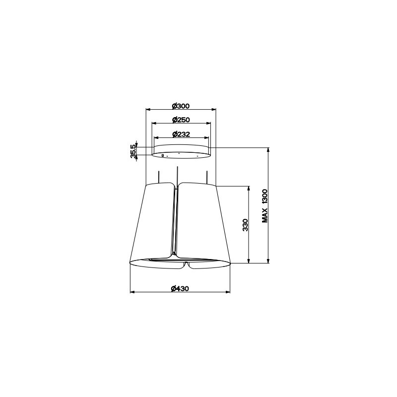 FABER S.p.A. Beat WH Matt F45 Sospeso Bianco 720 m³/h 2025