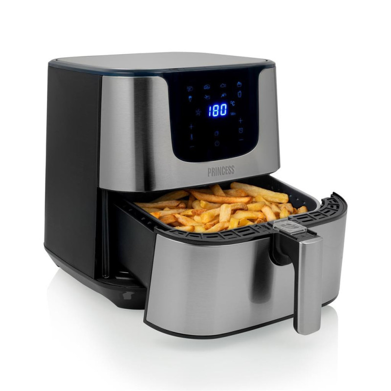 Princess 182060 Singolo 5 5 L Indipendente 1700 W Friggitrice ad aria calda Argento Vendite Flash