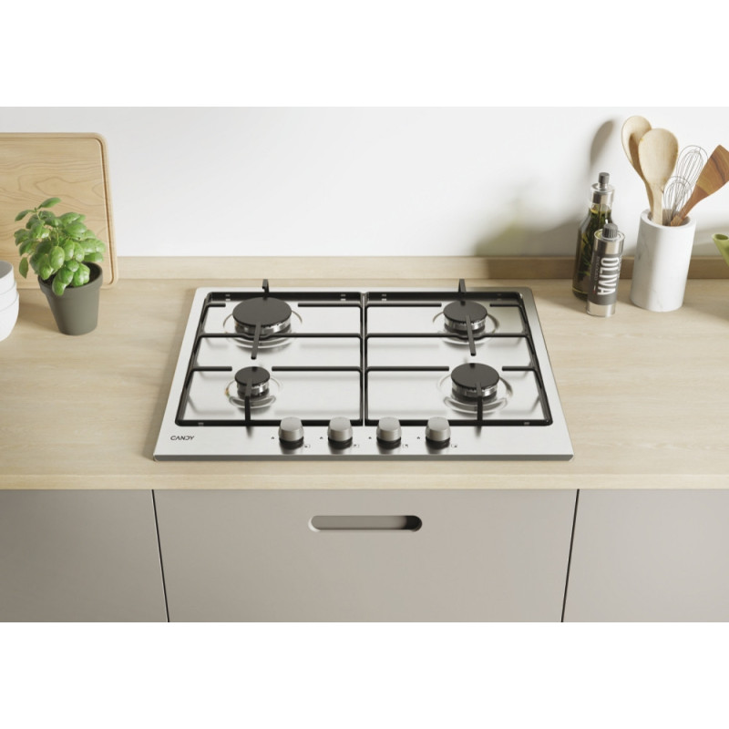 Candy Timeless CDOY6GRX Acciaio inox Da incasso 59 cm Gas 4 Fornello(i) In Saldo