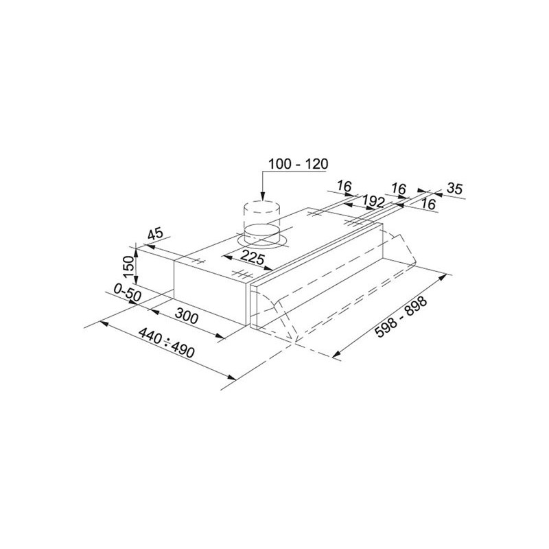 Franke FSI 932 GR Cappa aspirante a parete Grigio 225 m³/h D Moda
