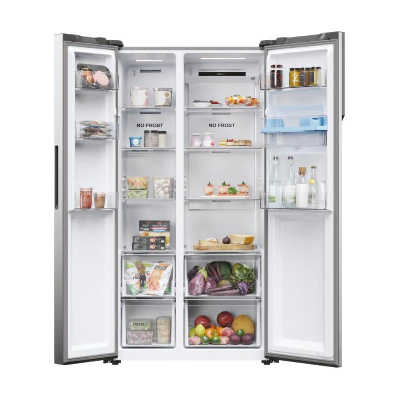 Haier SBS 90 Serie 5 HSR5918DWMP frigorifero side-by-side Libera installazione 521 L D Platino Acciaio inox Presa