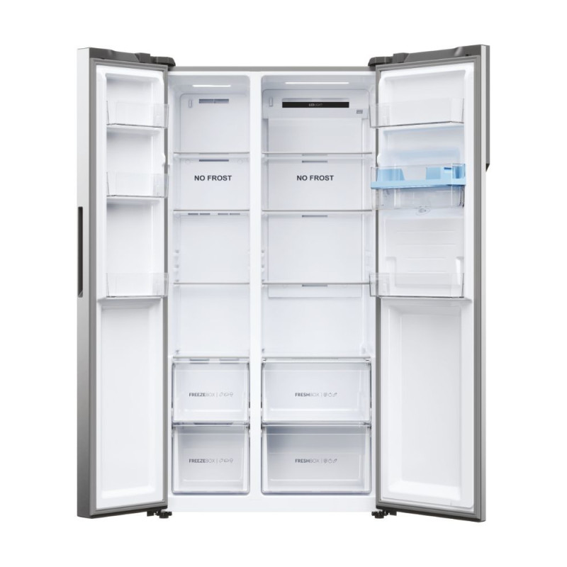 Haier SBS 90 Serie 5 HSR5918DWMP frigorifero side-by-side Libera installazione 521 L D Platino Acciaio inox Presa