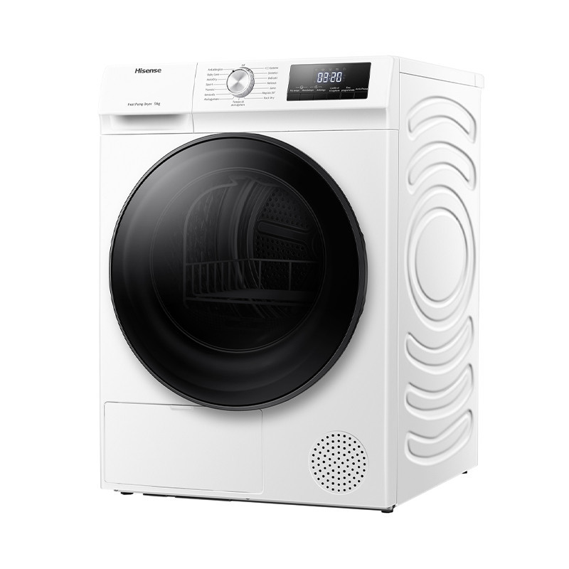 Hisense DHQA902U asciugatrice Libera installazione Caricamento frontale 9 kg A++ Bianco Economico