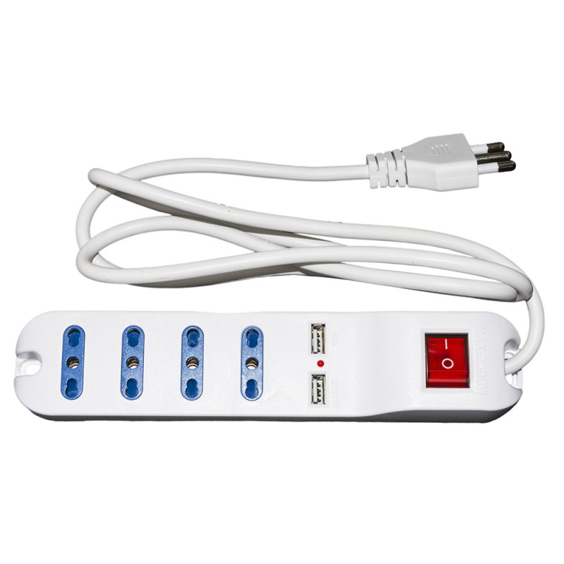 Link Accessori LKMP04USB prolunghe e multiple 1 5 m 4 presa(e) AC Interno Bianco Saldi