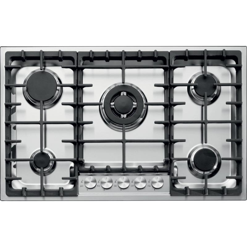 Barazza 1POF80 piano cottura Nero Acciaio inox Da incasso Gas 5 Fornello(i) Offerta per la Festa della Mamma