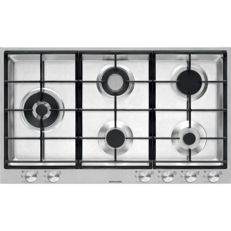Barazza 1PBF95 piano cottura Nero Acciaio inox Da incasso Gas 5 Fornello(i) Bestseller
