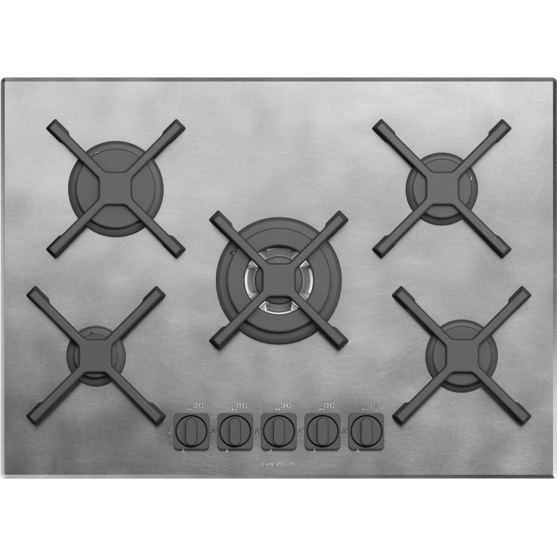 Barazza 1PUN75 piano cottura Nero Acciaio inox Da incasso Gas 5 Fornello(i) Ritorno libero