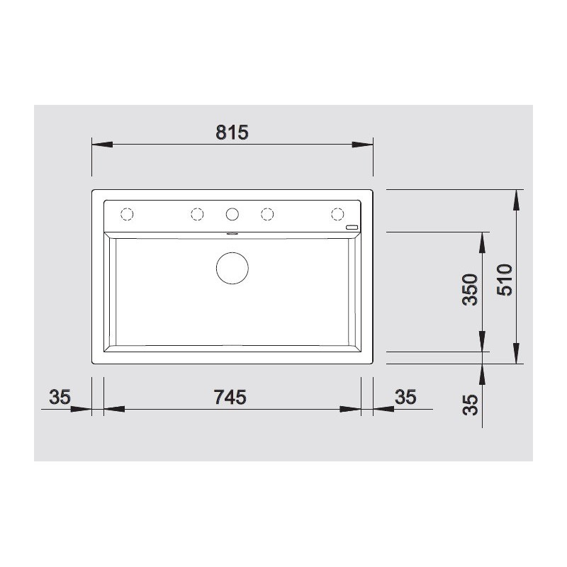BLANCO 1525872 LAVELLO DALAGO 8 1 vasca dimensione 815x510 mm silgranit nero Ultimi tre giorni