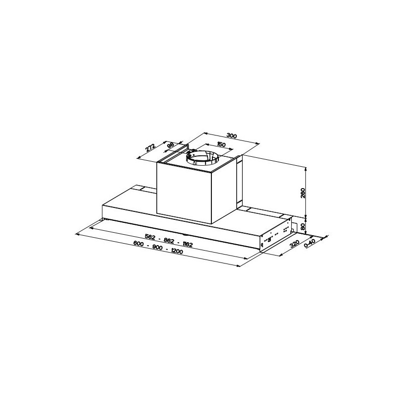 FABER S.p.A. In-Nova Comfort X A90 Integrato Acciaio inox 540 m³/h C In vendita