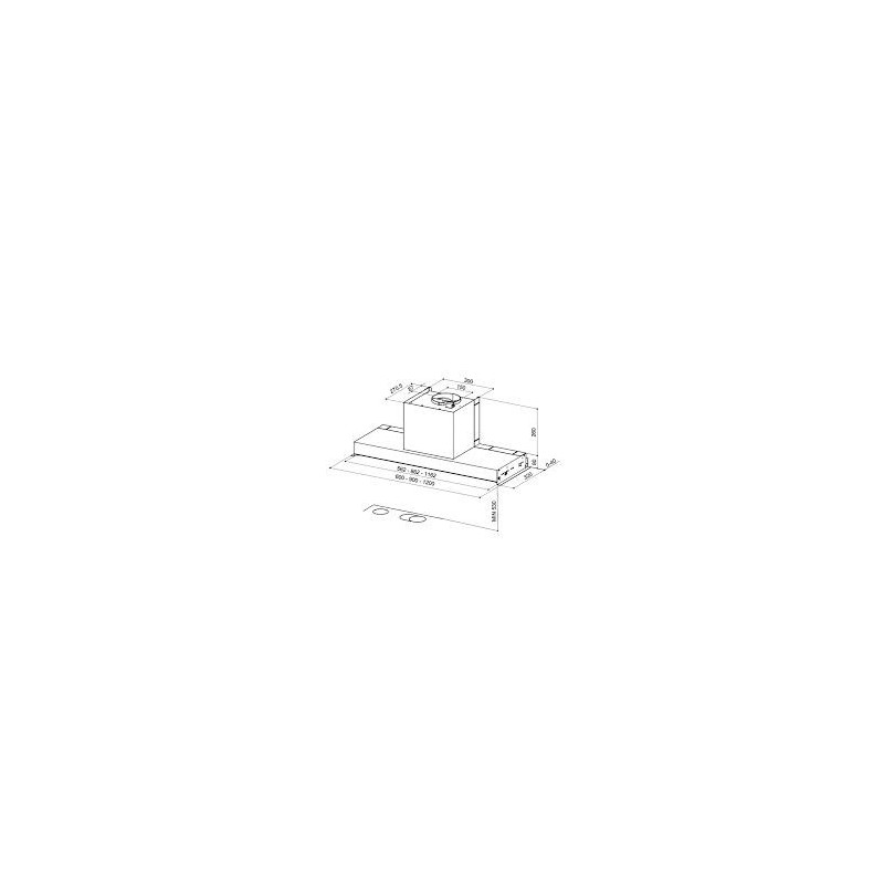 FABER 110.0439.937 cappa aspirante ad incasso in-nova comfort eg6 x a60 570 m³/h classe c acciaio inox Duty-free