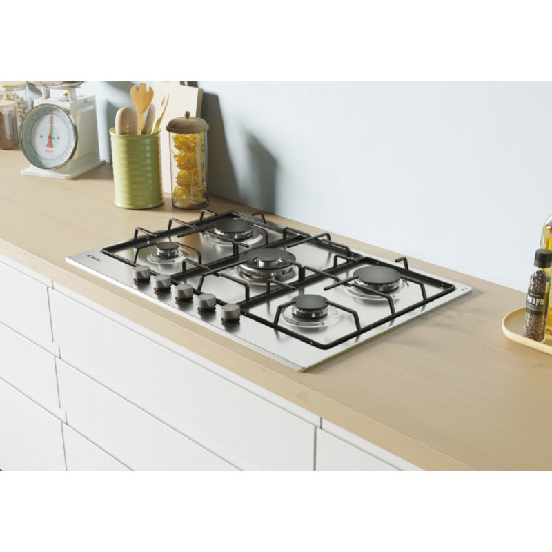 Candy Timeless CDOY7W4X Acciaio inox Da incasso 74 cm Gas 5 Fornello(i) Latest fashion