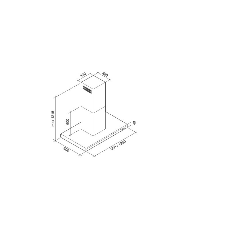 Falmec Lumen Cappa aspirante a isola Acciaio inox 800 m³/h C Latest stili