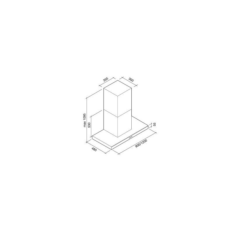 Falmec Lumina NRS Cappa aspirante a parete Nero Acciaio inox 800 m³/h B Fino al 60% di sconto