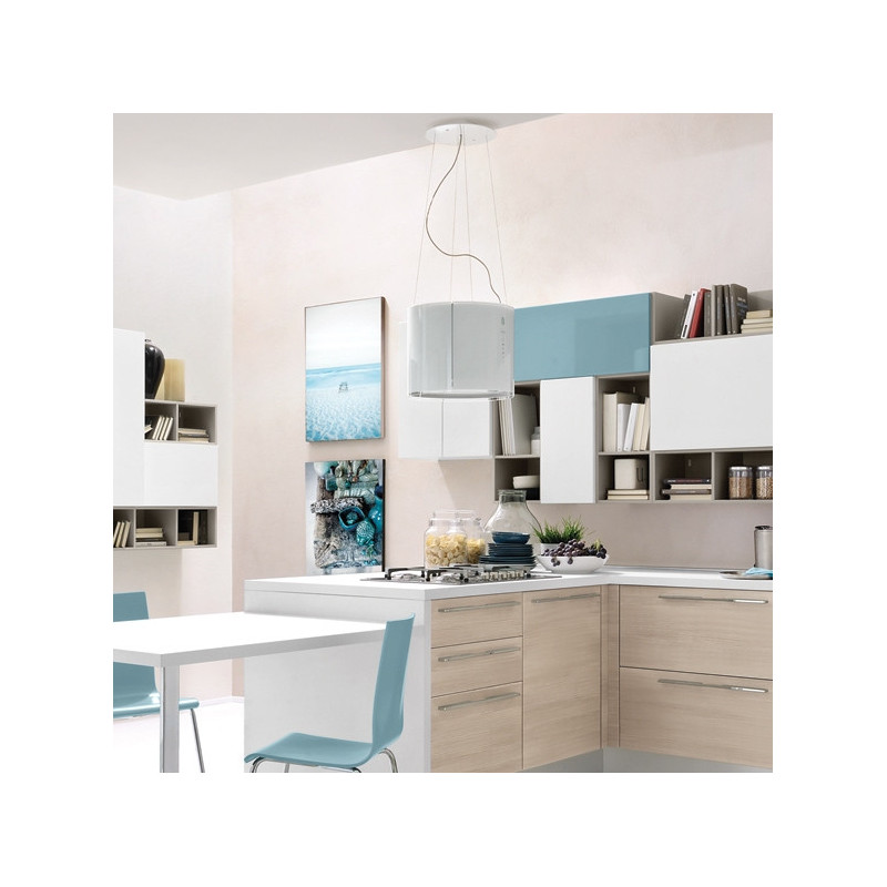 Falmec Eolo E.ion Cappa aspirante a isola Bianco 450 m³/h Fino al 55% di sconto