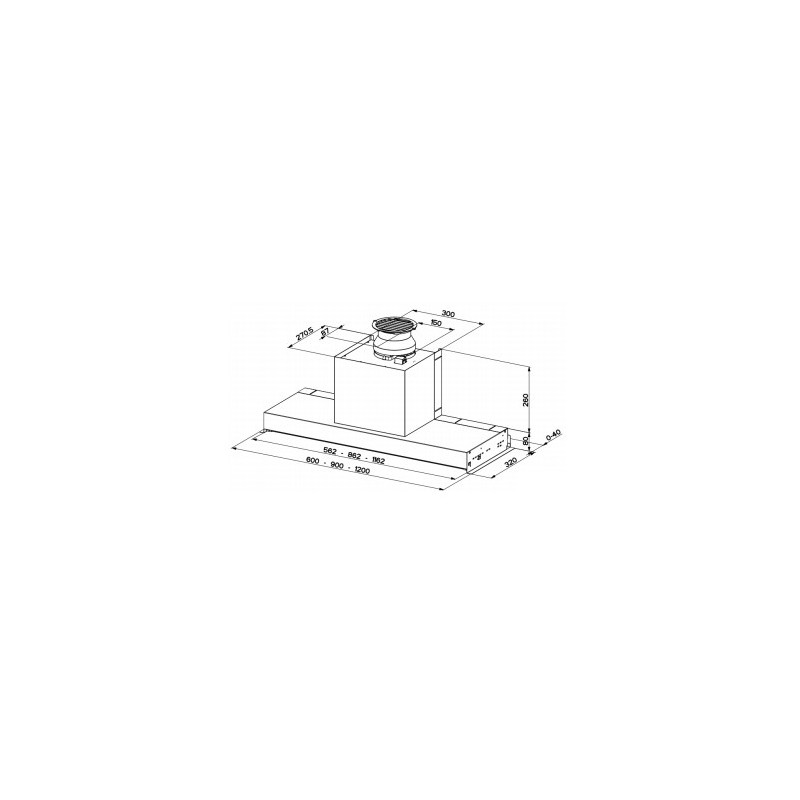 FABER S.p.A. IN-NOVA SMART X A120 Integrato Acciaio inox 360 m³/h D Officina