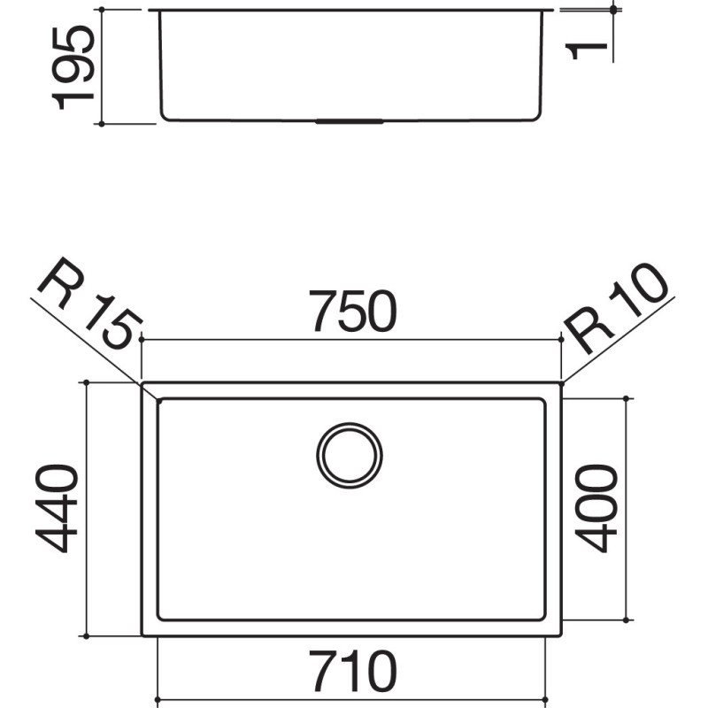 Barazza 1X7040I lavello Lavello ad incasso Rettangolare Acciaio inox Offerta settimanale