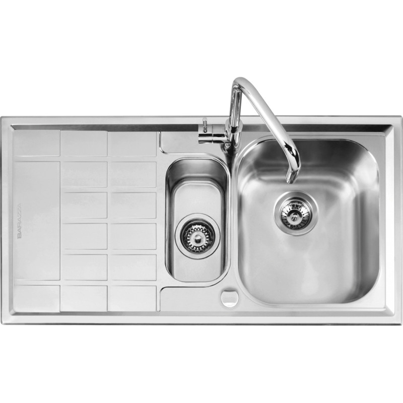 Barazza 1LLV100/S lavello Lavello ad incasso Rettangolare Acciaio inox Sostegno trimestrale