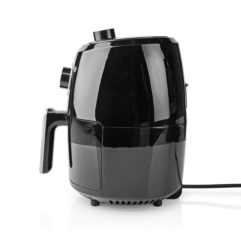 Nedis KAAF120FBK friggitrice Singolo 2 4 L Indipendente 1000 W Friggitrice ad aria calda Alluminio Nero Moda