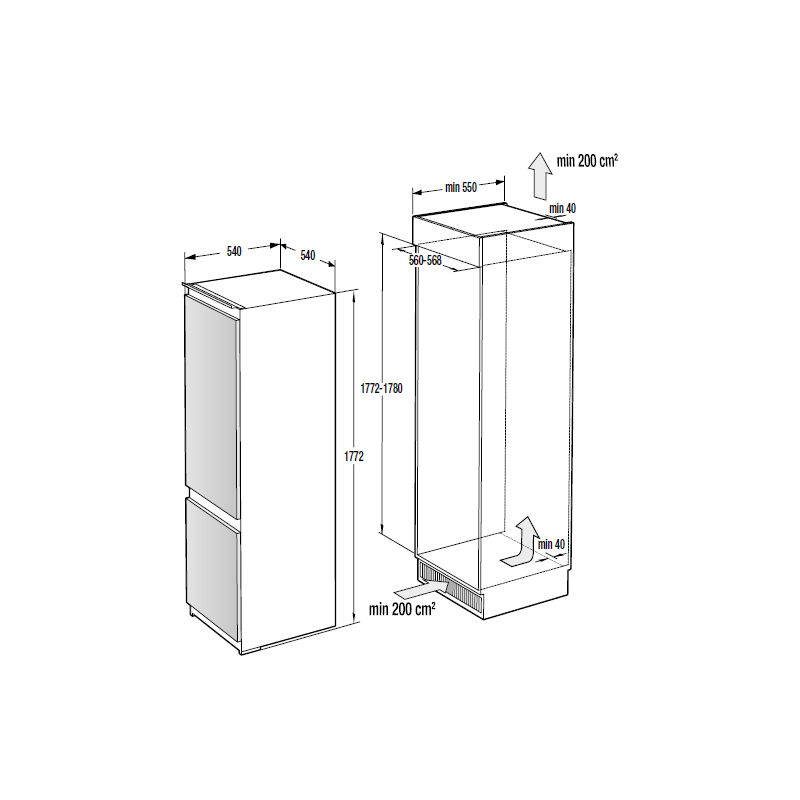 HISENSE RIB317N4AWE Frigorifero combinato da incasso da 60 cm 244 lt cerniera a DX Total No Frost classe E bianco Vendite stagionali