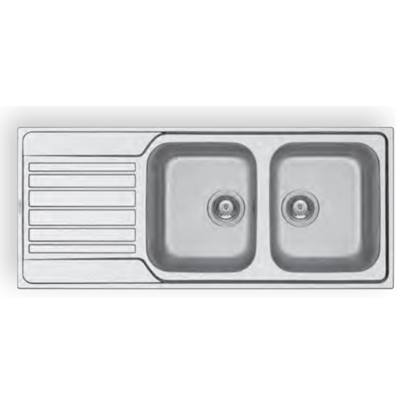 PYRAMIS 107174030 Lavello Fedra Extra Vasca DX 1160x500 mm Acciaio inox Spazzolato Smaltimento dello stoccaggio
