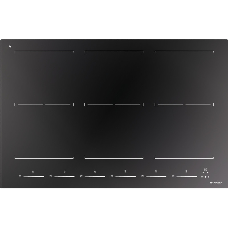 Barazza 1PIDS80N piano cottura Nero Da incasso 80 cm Piano cottura a induzione 6 Fornello(i) Esporta salva