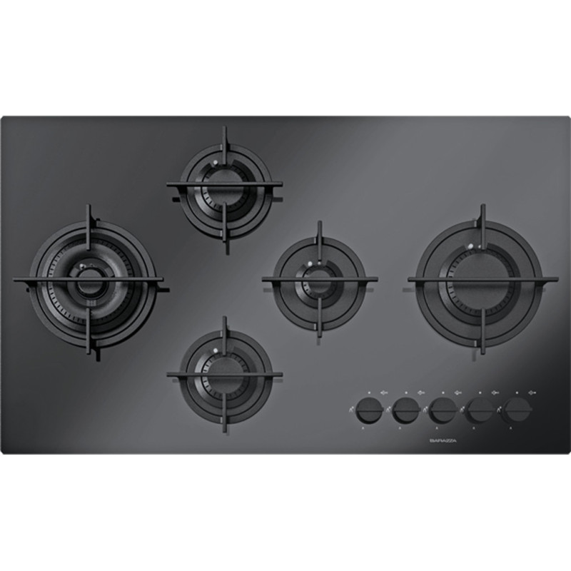 Barazza 1PMD95N piano cottura Nero Da incasso 90 cm Gas 5 Fornello(i) 2025