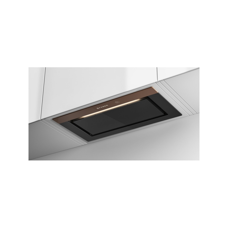 FABER cappa sottopensile bi-air kl 305.0615.687 vetro nero e marrone chiaro da70 cm Qualità Garantita