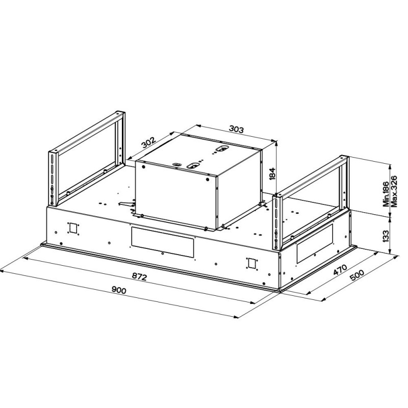 FABER S.p.A. C-AIR KL A90 Integrato a soffitto Nero Marrone 700 m³/h Acquista Ora