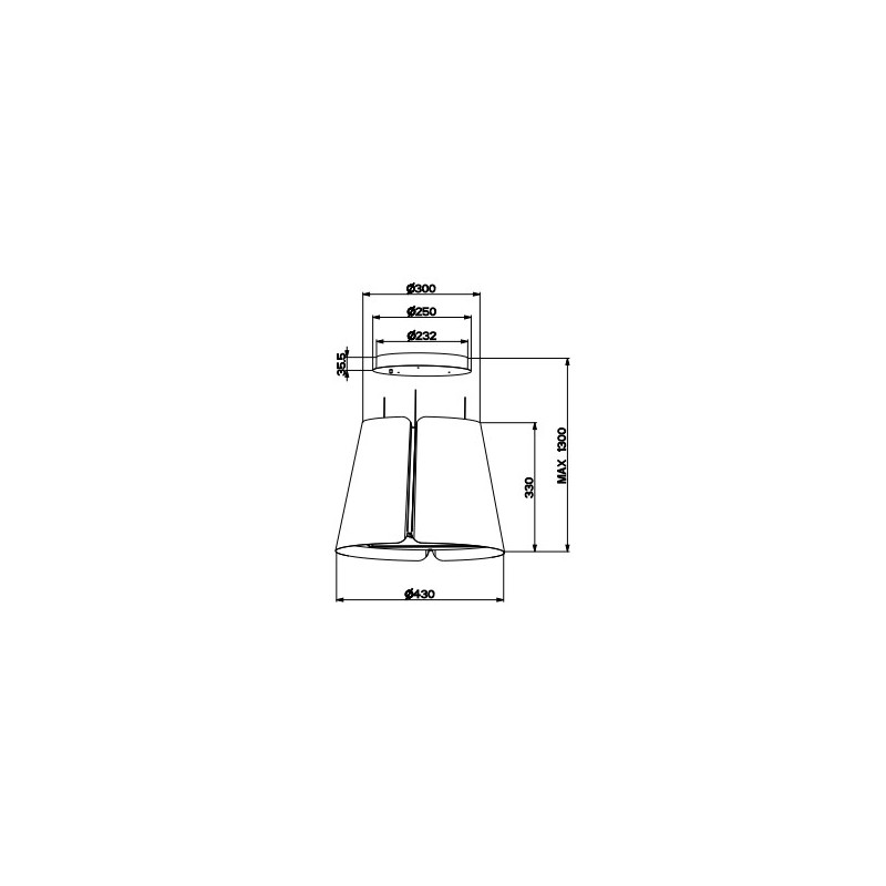 FABER S.p.A. Beat DG Matt F45 Sospeso Grigio 720 m³/h Shopping Online