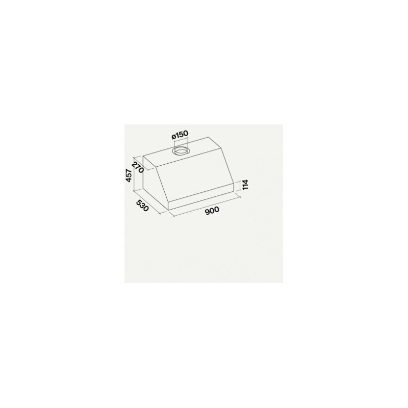 Falmec Zeus Pro Cappa aspirante a parete Acciaio inox 1000 m³/h A Rilascio limitato