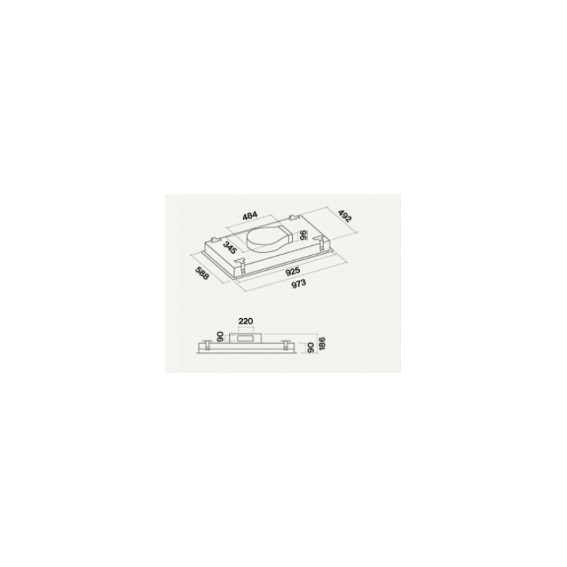 Falmec Sirio Integrato a soffitto Bianco B Sostegno trimestrale