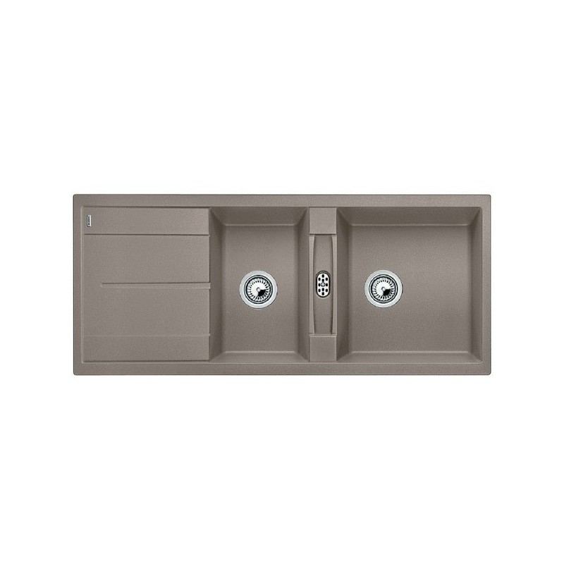 BLANCO 1517357 Metra 8 S 2 vasche+gocciolatoio reversibile 116x50cm Silgranit Tartufo Pezzi Unici