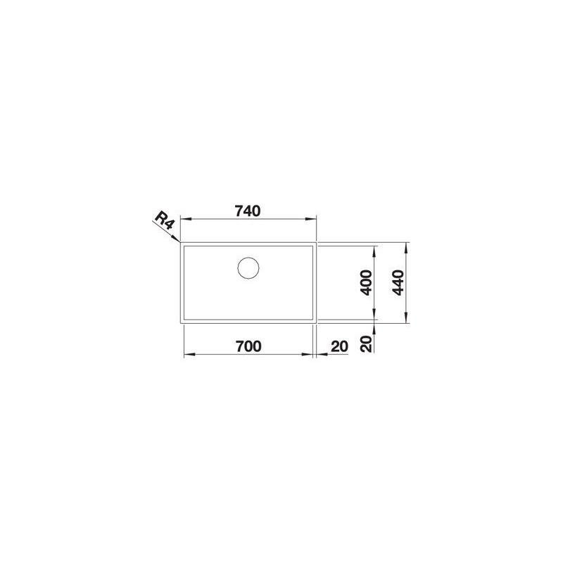 BLANCO 1523099 Lavello Zerox Durinox 700-IF 74x44cm Inox Qualità Garantita