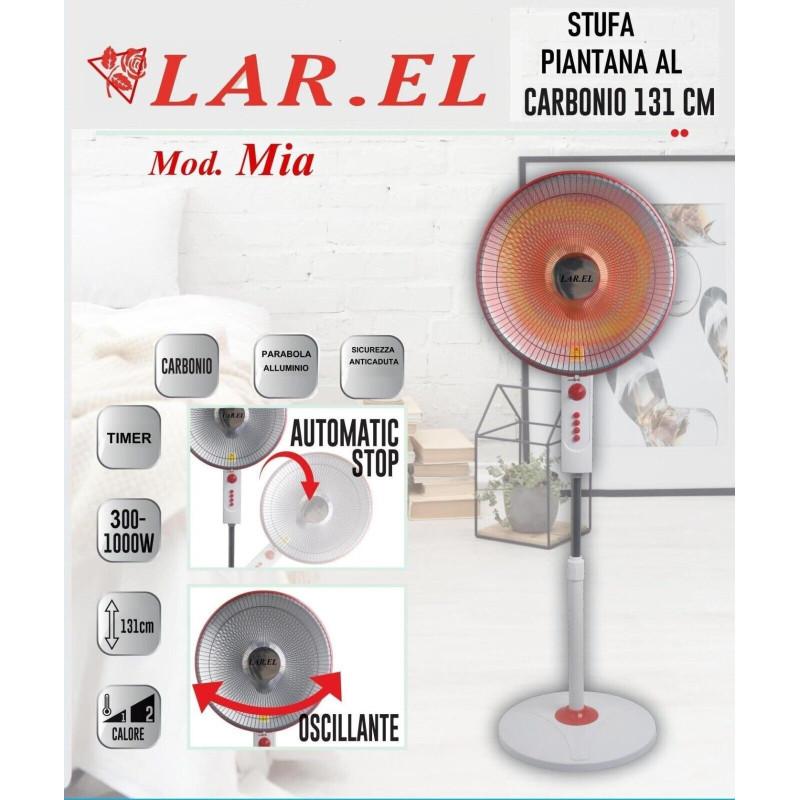 LAR.EL STU.LPIA13 STUFA PIANTANA AL CARBONIO LAREL 131CM OSCILLANTE Vendita calda