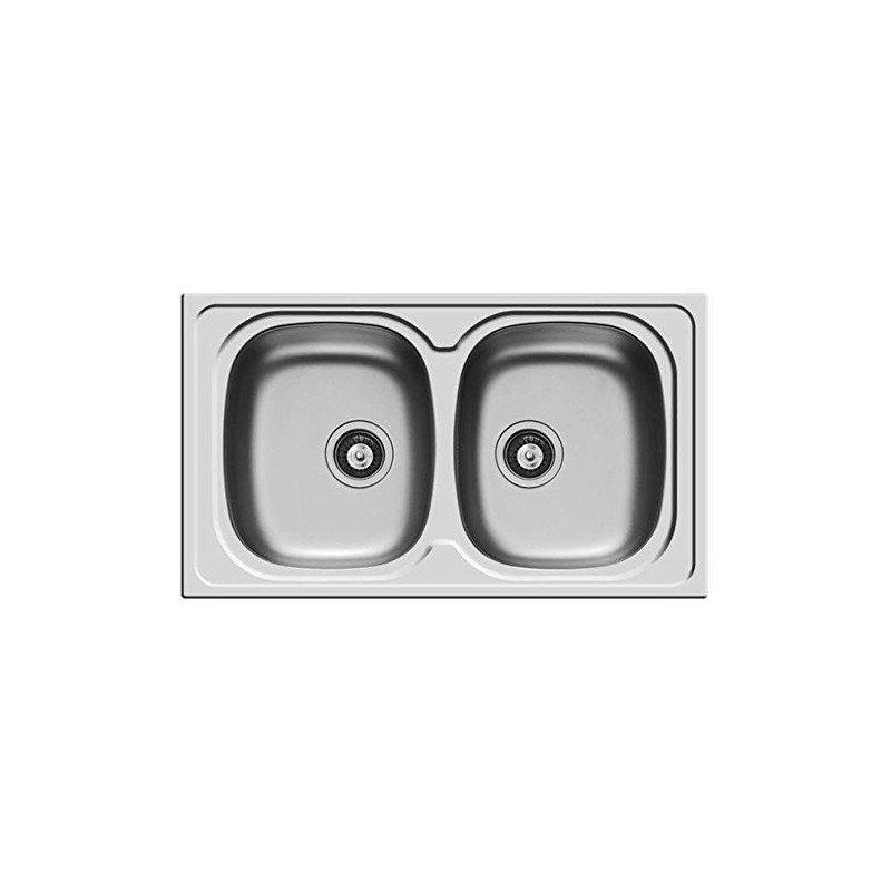 PYRAMIS 100133030 Lavello Sparta 2 vasche 86x50cm Acciaio Inox Offerta migliore