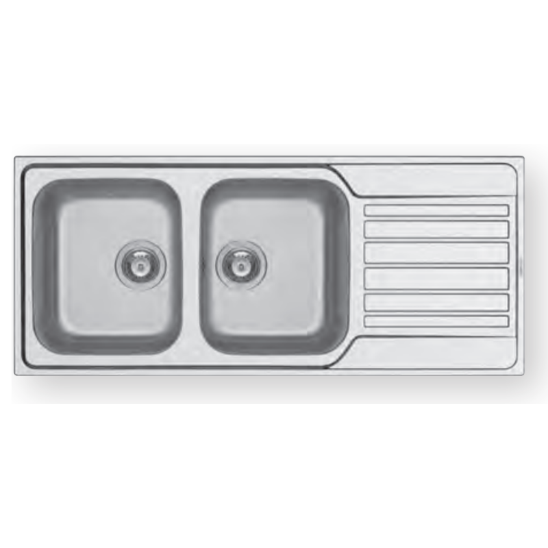 PYRAMIS 107174130 Lavello Fedra Extra Vasca SX 1160x500 mm base 80 cm sopratop Acciaio inox Spazzolato Sconti VIP