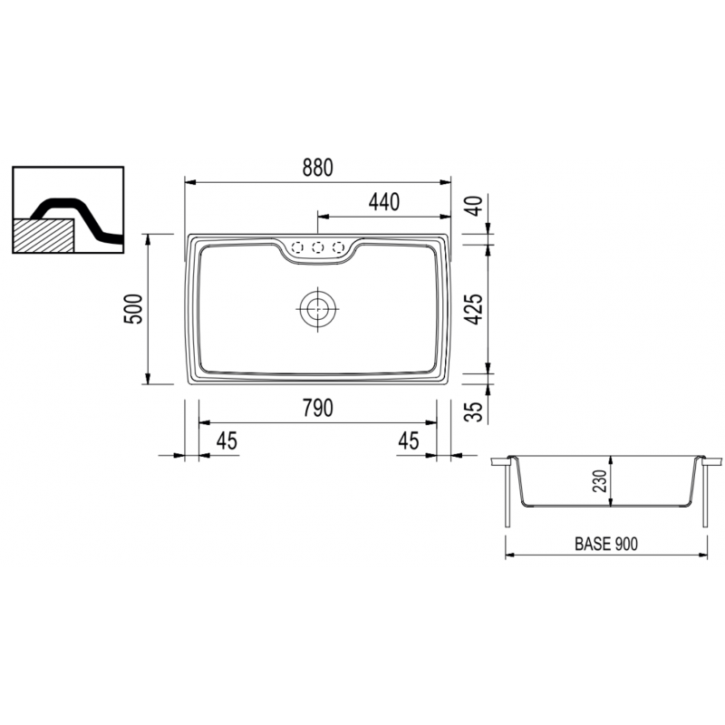 TELMA HR0860.26 Lavello NAIKY 1 vasca 880x500 mm Telmagranit nero opaco Ultimi tre giorni