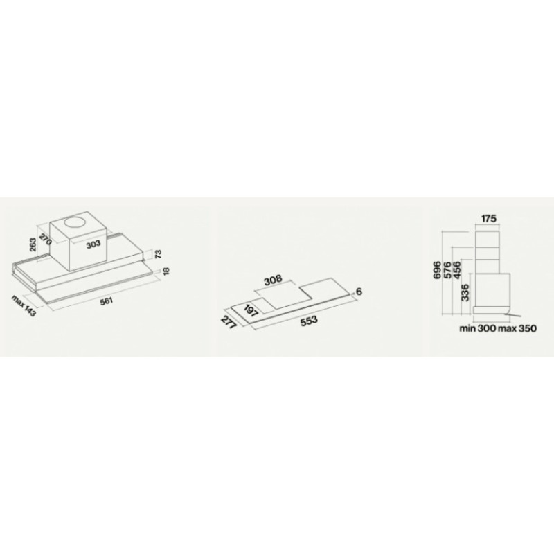 Falmec Move Integrato Bianco 800 m³/h B Officina